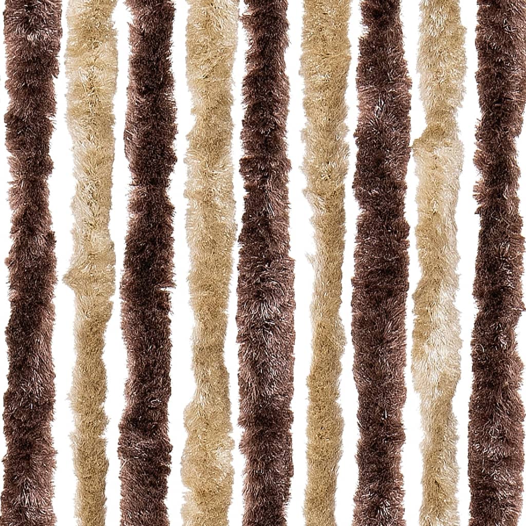 Insektenschutz-Vorhang Beige und Hellbraun 90x220 cm Chenille