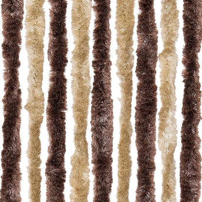 Insektenschutz-Vorhang Beige und Hellbraun 100x220 cm Chenille