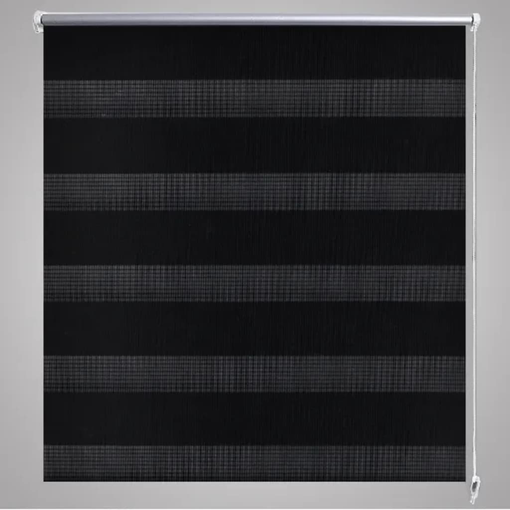 Doppelrollo Seitenzug 80 x 150 cm schwarz