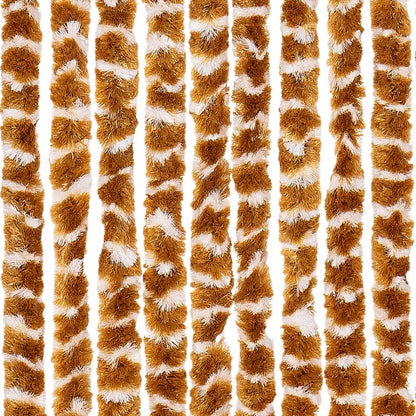 Insektenschutz-Vorhang Ocker und Weiß 56x185 cm Chenille