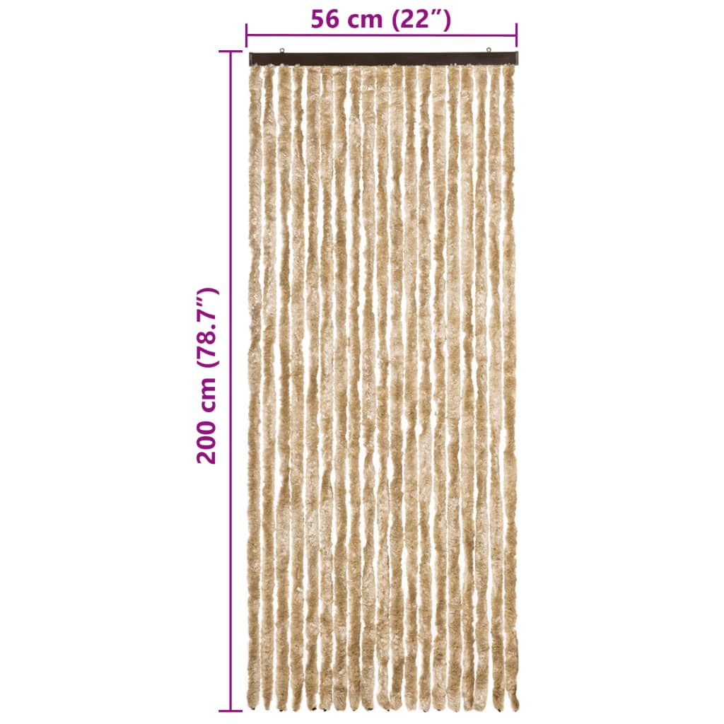 Insektenschutz-Vorhang Beige 56x200 cm Chenille