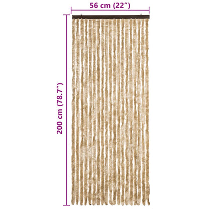 Insektenschutz-Vorhang Beige 56x200 cm Chenille