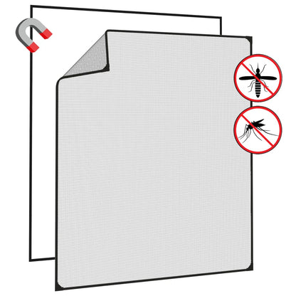 Magnet-Insektenschutz für Fenster Anthrazit 130x150 cm