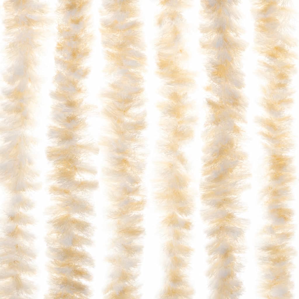 Fliegenvorhang Beige und Weiß 100x220 cm Chenille