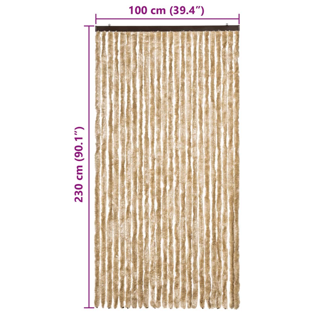 Fliegenvorhang Beige 100x230 cm Chenille