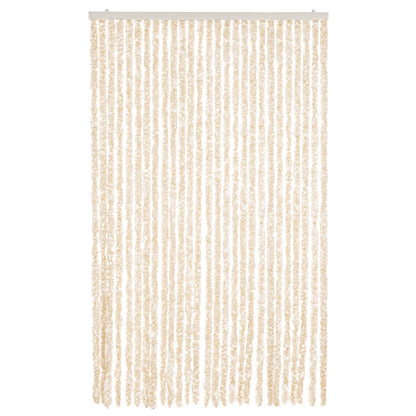 Fliegenvorhang Beige und Weiß 118x220 cm Chenille