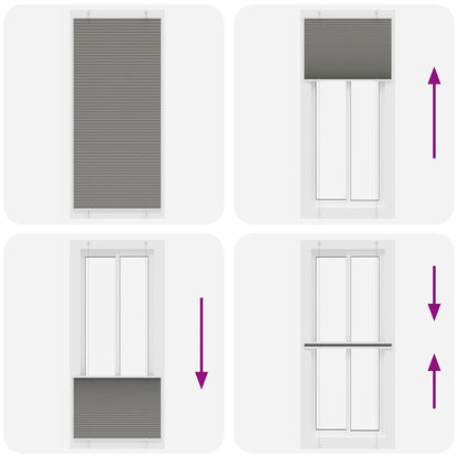 Plissee Anthrazit 90x200 cm Stoffbreite 89,4 cm Polyester