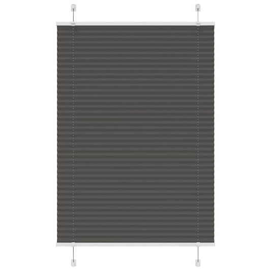 Plissee Schwarz 85x100 cm Stoffbreite 84,4 cm Polyester