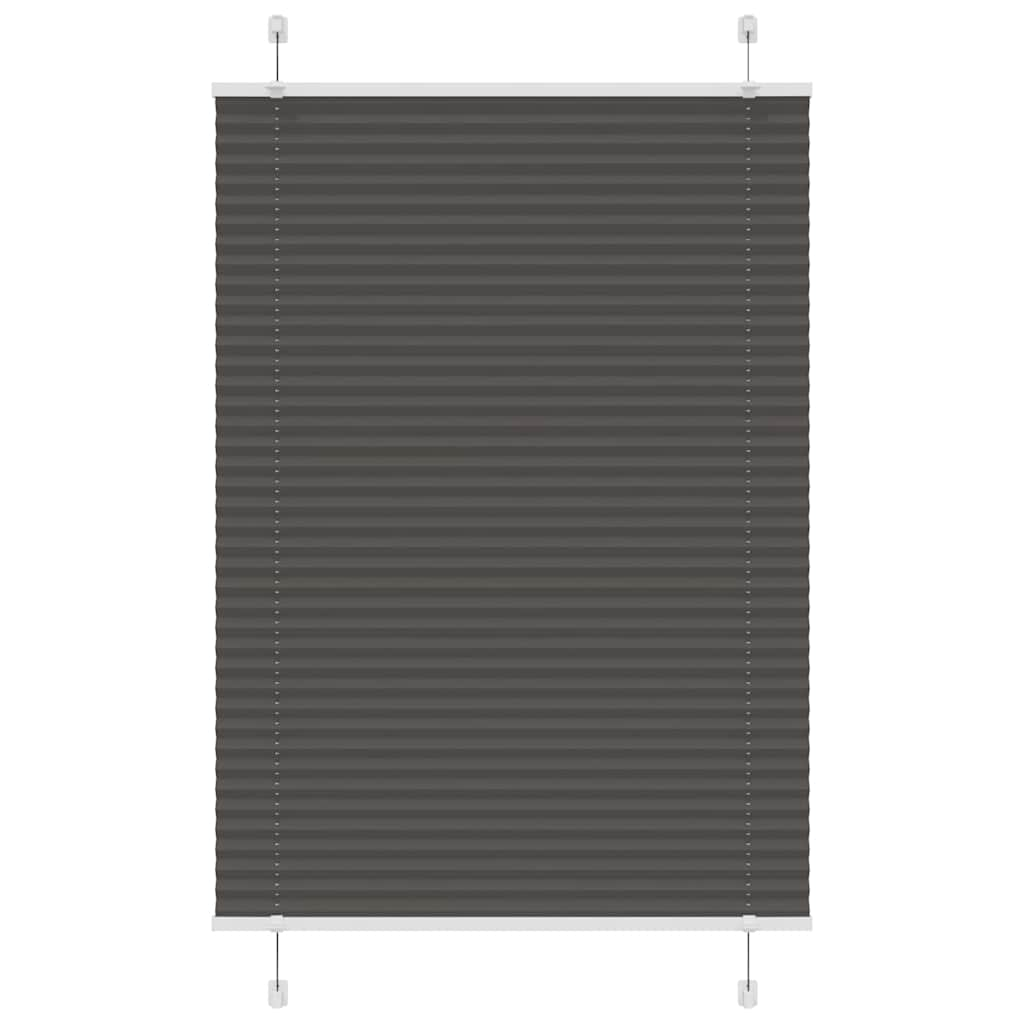 Plissee Schwarz 90x100 cm Stoffbreite 89,4 cm Polyester