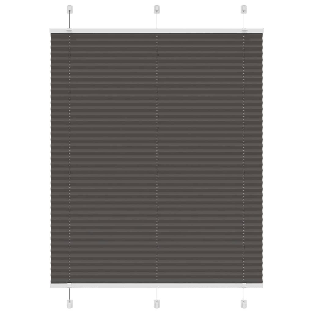 Plissee Schwarz 105x100 cm Stoffbreite 104,4 cm Polyester