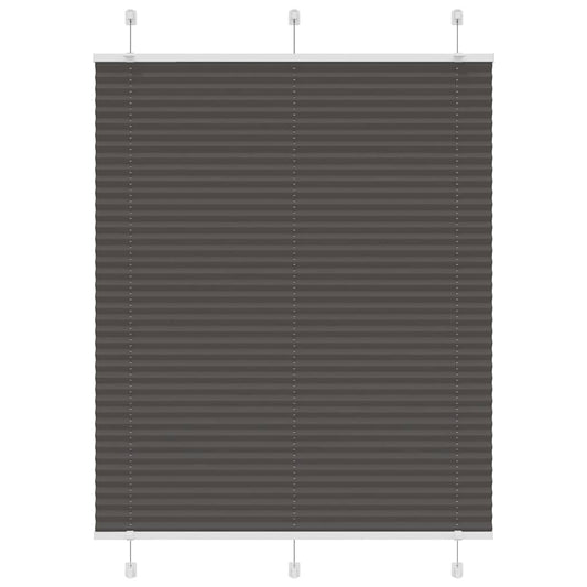 Plissee Schwarz 105x100 cm Stoffbreite 104,4 cm Polyester