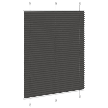 Plissee Schwarz 105x100 cm Stoffbreite 104,4 cm Polyester