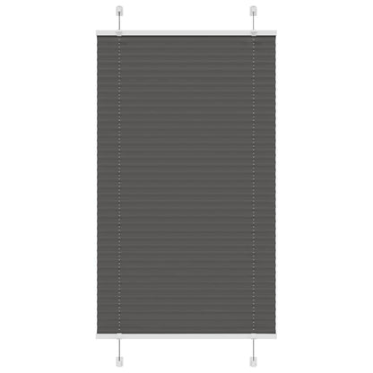 Plissee Schwarz 75x150 cm Stoffbreite 74,4 cm Polyester