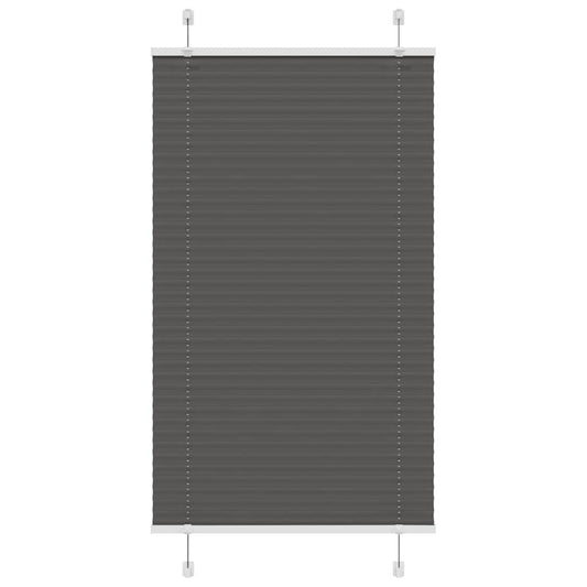 Plissee Schwarz 75x150 cm Stoffbreite 74,4 cm Polyester