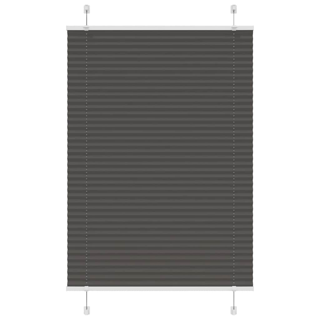 Plissee Schwarz 85x150 cm Stoffbreite 84,4 cm Polyester