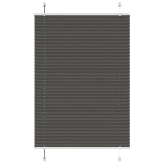 Plissee Schwarz 85x150 cm Stoffbreite 84,4 cm Polyester