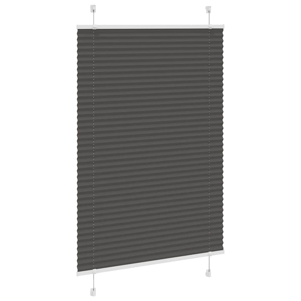 Plissee Schwarz 85x150 cm Stoffbreite 84,4 cm Polyester