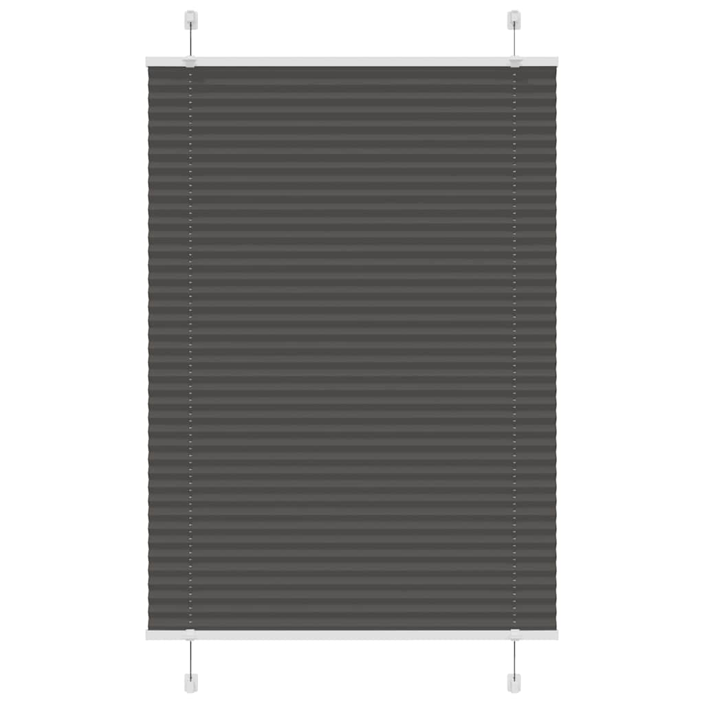 Plissee Schwarz 95x150 cm Stoffbreite 94,4 cm Polyester