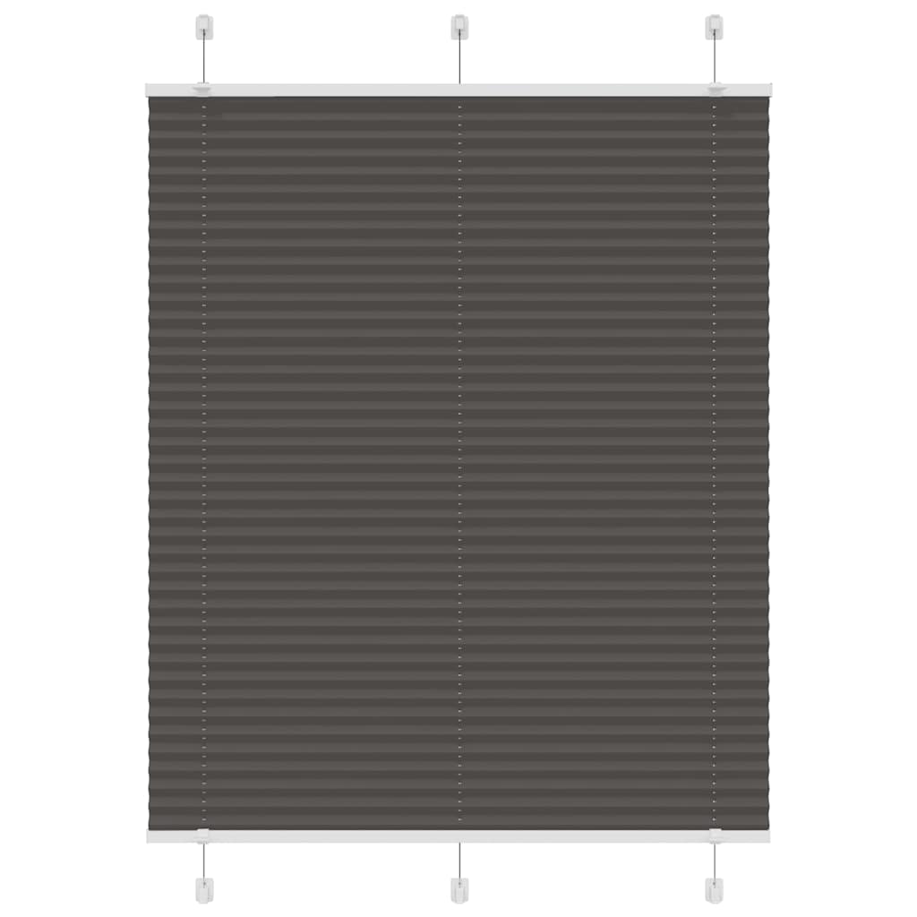 Plissee Schwarz 105x150 cm Stoffbreite 104,4 cm Polyester