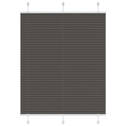 Plissee Schwarz 105x150 cm Stoffbreite 104,4 cm Polyester