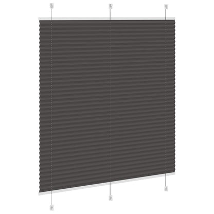 Plissee Schwarz 115x150 cm Stoffbreite 114,4 cm Polyester