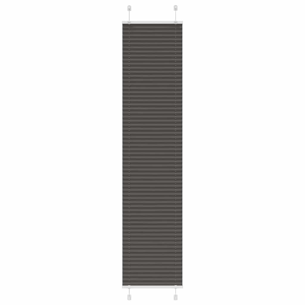 Plissee Schwarz 50x200 cm Stoffbreite 49,4 cm Polyester