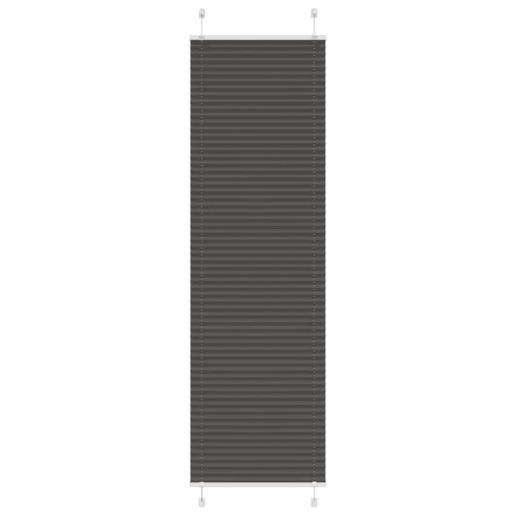 Plissee Schwarz 55x200 cm Stoffbreite 54,4 cm Polyester