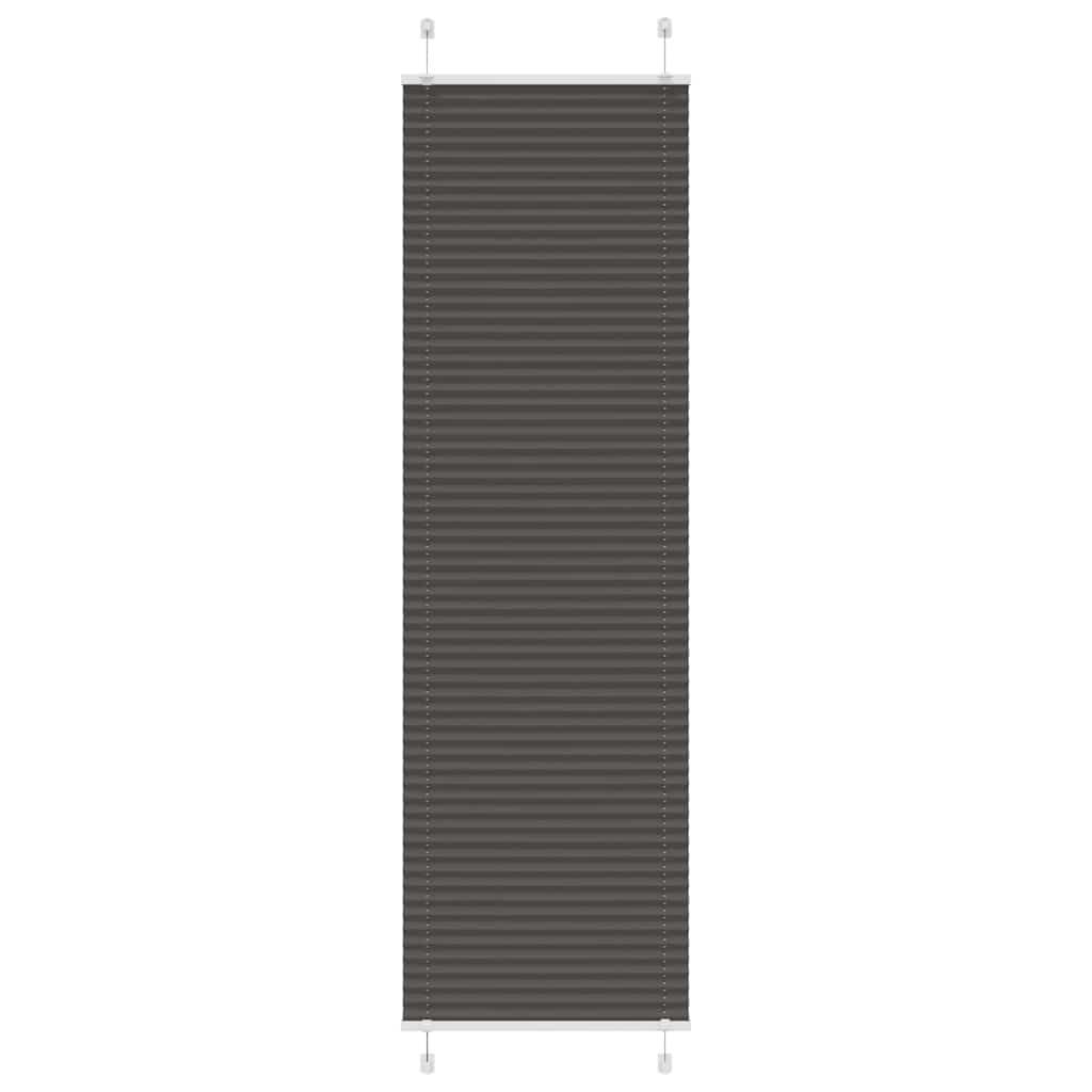 Plissee Schwarz 65x200 cm Stoffbreite 64,4 cm Polyester