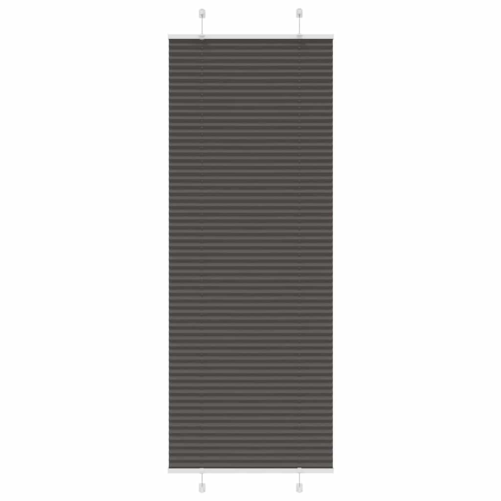 Plissee Schwarz 70x200 cm Stoffbreite 69,4 cm Polyester