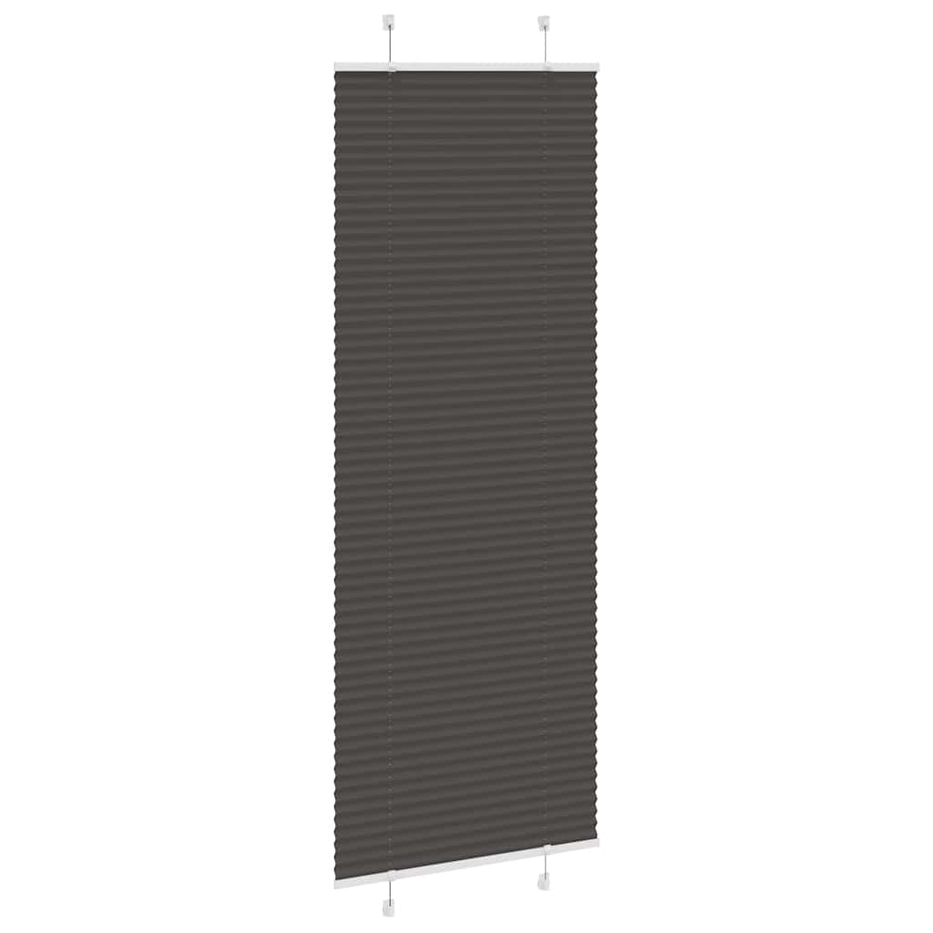 Plissee Schwarz 70x200 cm Stoffbreite 69,4 cm Polyester