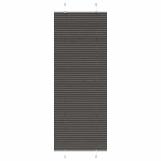 Plissee Schwarz 75x200 cm Stoffbreite 74,4 cm Polyester