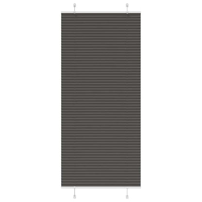 Plissee Schwarz 85x200 cm Stoffbreite 84,4 cm Polyester