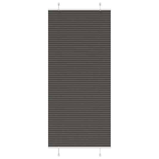 Plissee Schwarz 85x200 cm Stoffbreite 84,4 cm Polyester