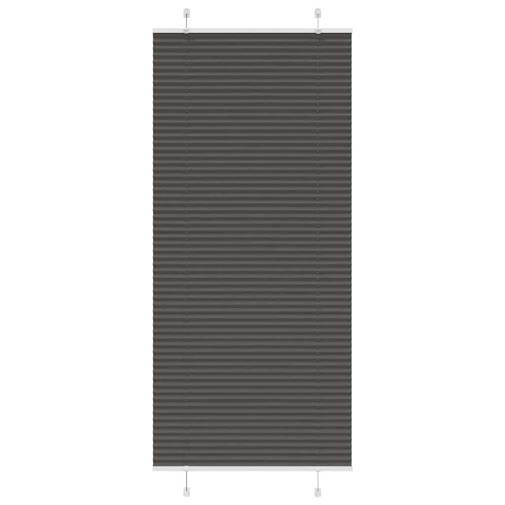 Plissee Schwarz 90x200 cm Stoffbreite 89,4 cm Polyester