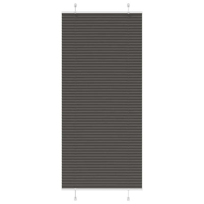 Plissee Schwarz 90x200 cm Stoffbreite 89,4 cm Polyester