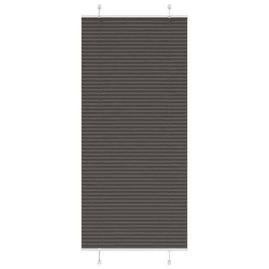 Plissee Schwarz 90x200 cm Stoffbreite 89,4 cm Polyester