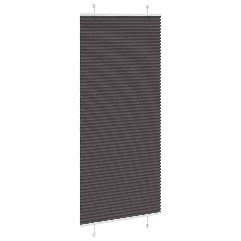 Plissee Schwarz 90x200 cm Stoffbreite 89,4 cm Polyester