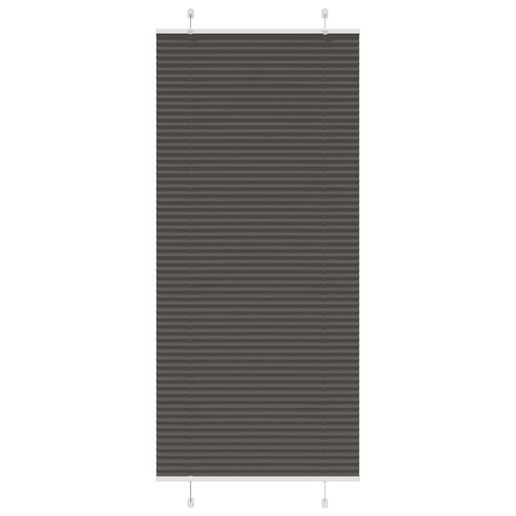 Plissee Schwarz 95x200 cm Stoffbreite 94,4 cm Polyester