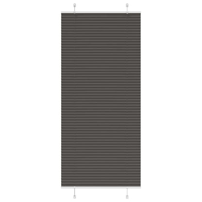 Plissee Schwarz 95x200 cm Stoffbreite 94,4 cm Polyester