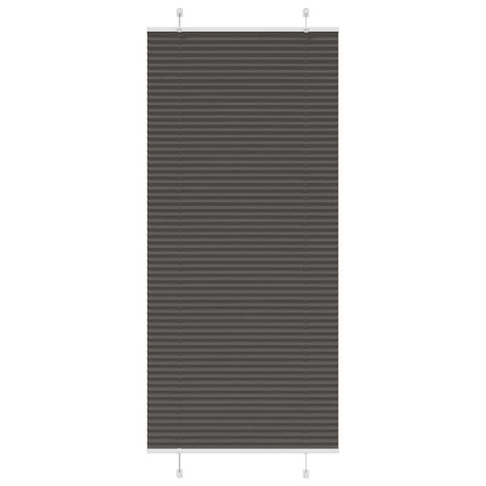 Plissee Schwarz 95x200 cm Stoffbreite 94,4 cm Polyester