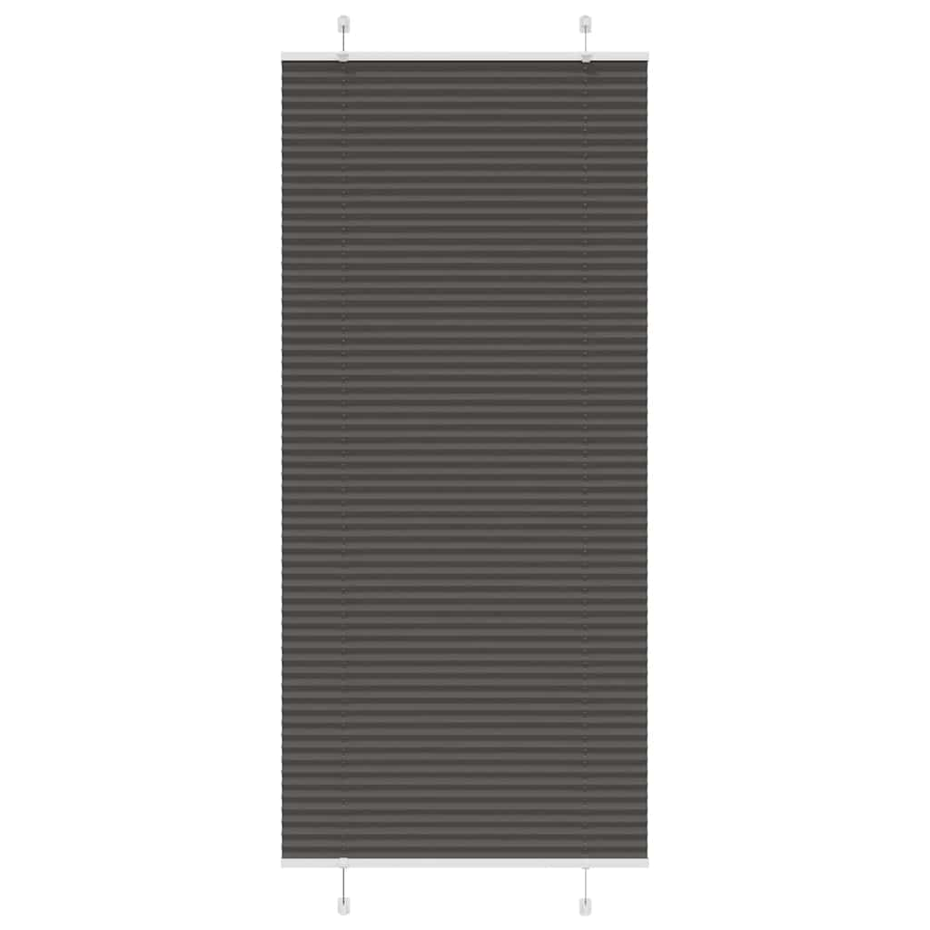 Plissee Schwarz 100x200 cm Stoffbreite 99,4 cm Polyester