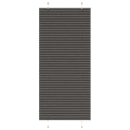 Plissee Schwarz 100x200 cm Stoffbreite 99,4 cm Polyester