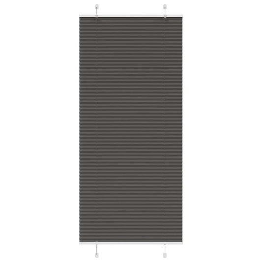 Plissee Schwarz 100x200 cm Stoffbreite 99,4 cm Polyester