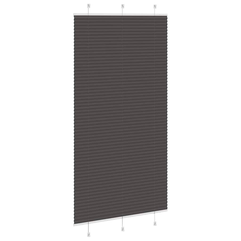 Plissee Schwarz 100x200 cm Stoffbreite 99,4 cm Polyester