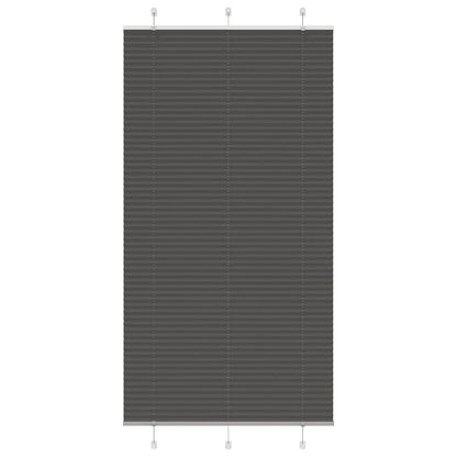 Plissee Schwarz 105x200 cm Stoffbreite 104,4 cm Polyester