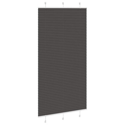 Plissee Schwarz 105x200 cm Stoffbreite 104,4 cm Polyester