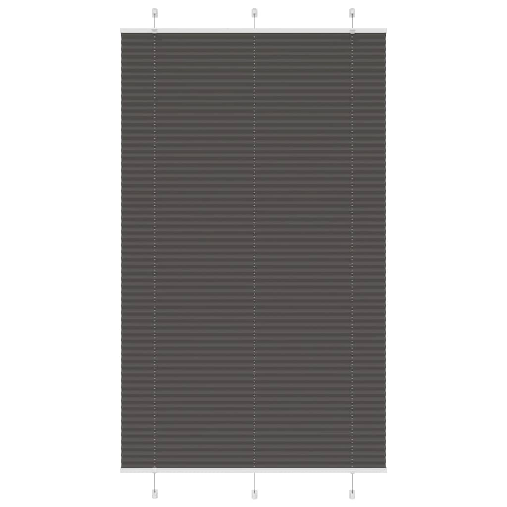 Plissee Schwarz 115x200 cm Stoffbreite 114,4 cm Polyester