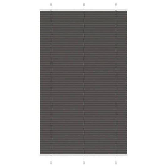 Plissee Schwarz 115x200 cm Stoffbreite 114,4 cm Polyester