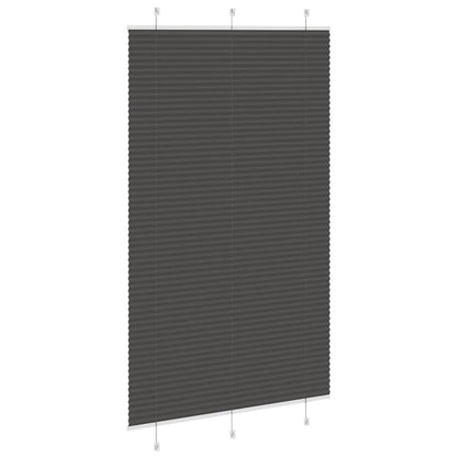 Plissee Schwarz 115x200 cm Stoffbreite 114,4 cm Polyester