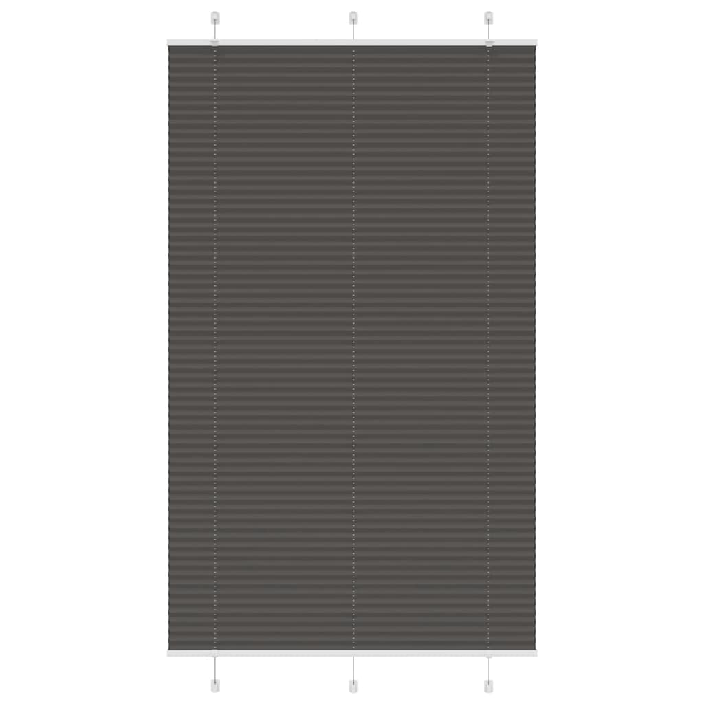 Plissee Schwarz 120x200 cm Stoffbreite 119,4 cm Polyester